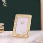 Honeycomb Gold Frame Large 9"x7" - geometric horse decor, gold horse statue, modern animal art, contemporary home accents