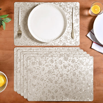 Golden Flower Placemat Set Of 6