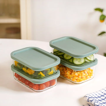 Groovo Storage Container Set Of 4 M 520ml L 750ml