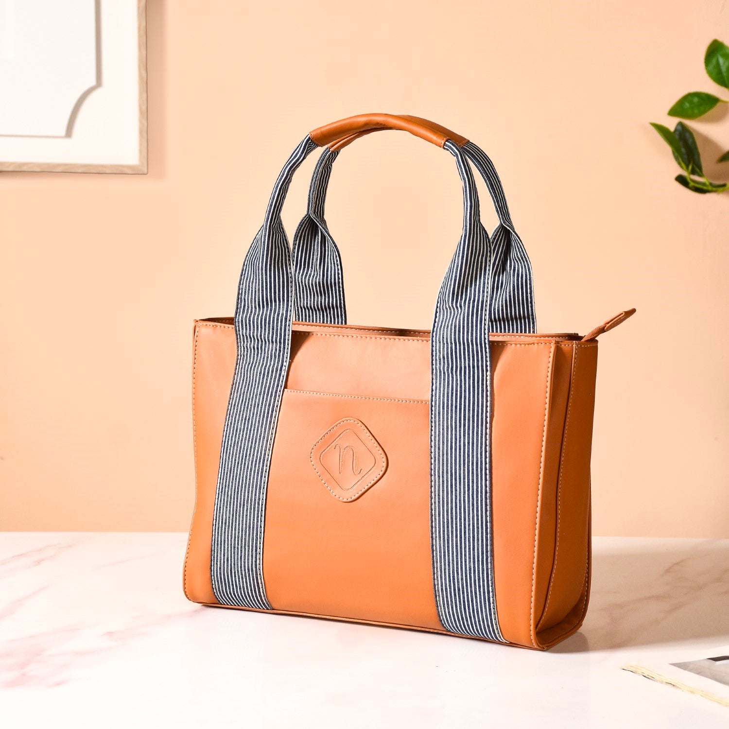 Vegan Leather Handbag Brown Online Premium Shoulder Bag Nestasia