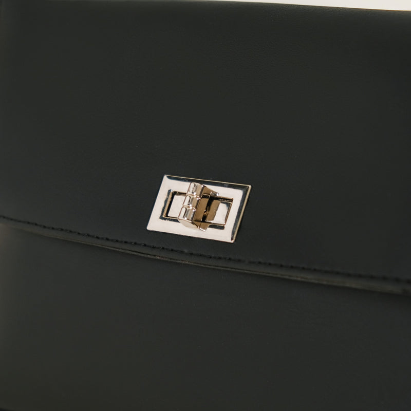Sleek Black Shoulder Bag For Women