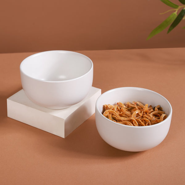 Ceramic Bowl For Chips Set of 2 - Bowl, soup bowl, ceramic bowl, snack bowls, curry bowl, popcorn bowls | Bowls for dining table & home decor