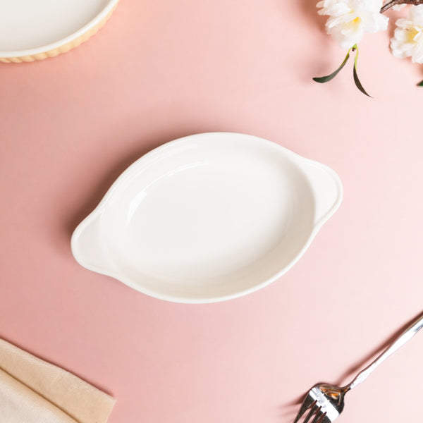 Blue Muffin Oval Baking Plate 6 Inch