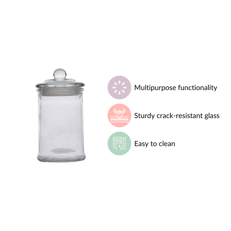 Airtight Glass Kitchen Jar Set Of 6 350ml