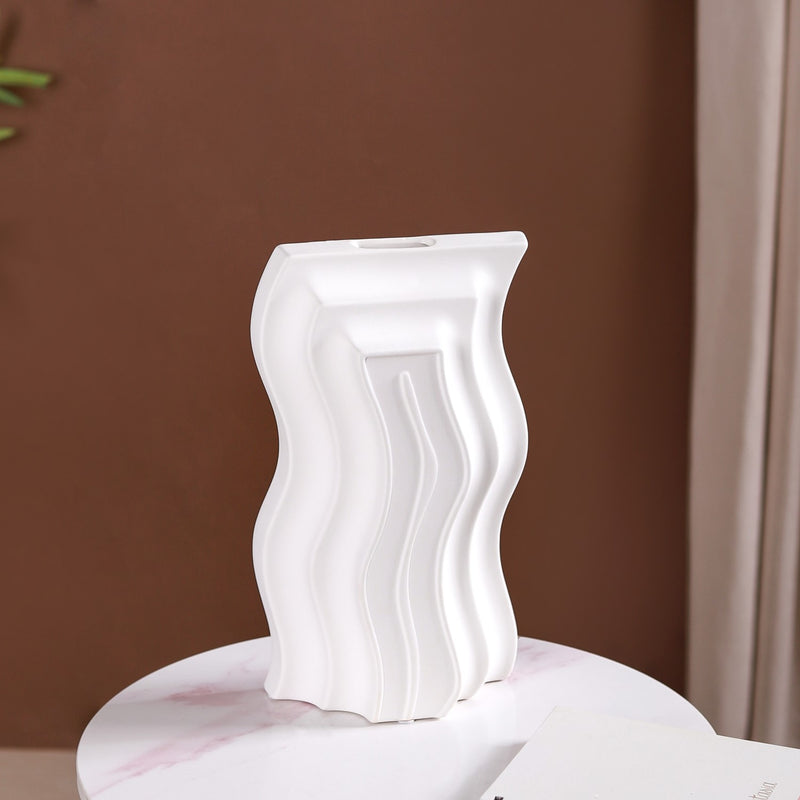 Modern Architectural Decorative Vase White