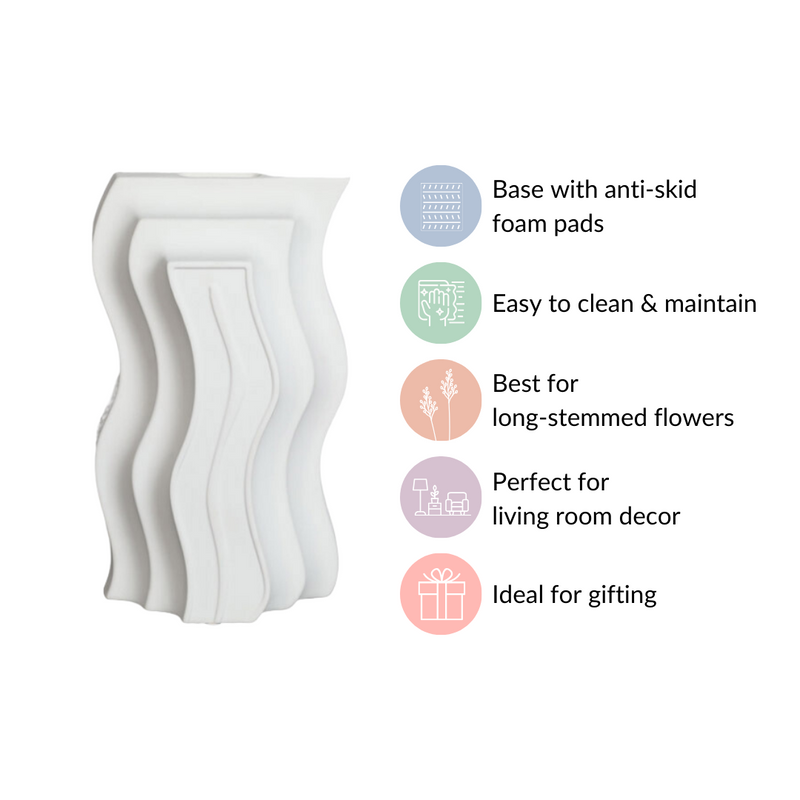 Modern Architectural Decorative Vase White