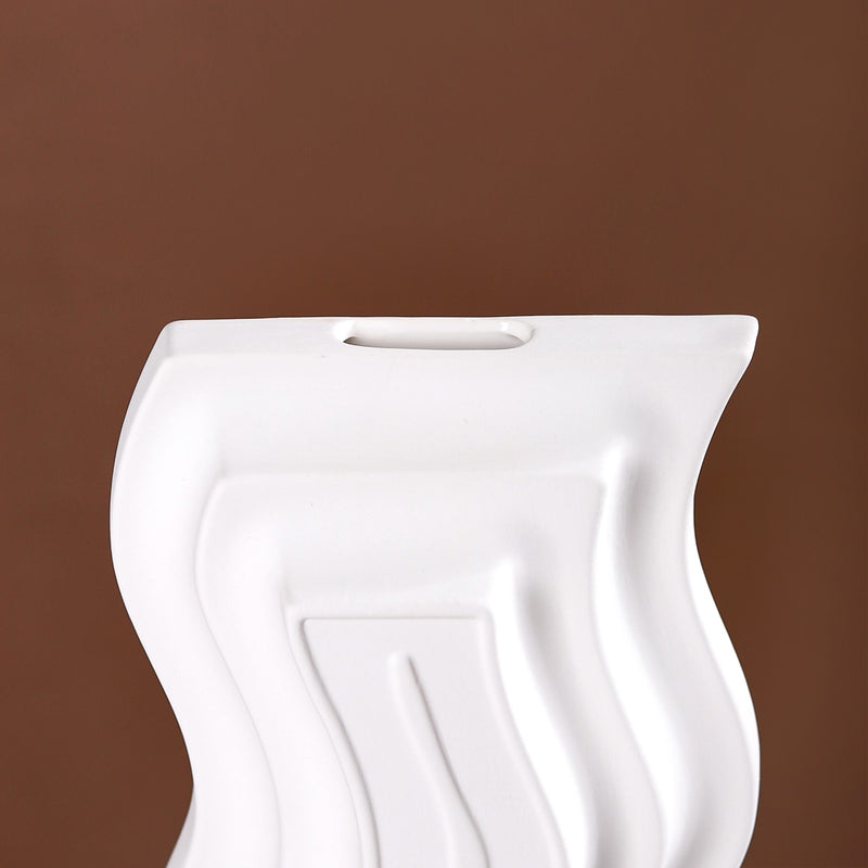 Modern Architectural Decorative Vase White