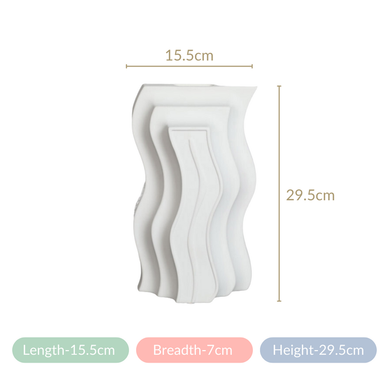 Modern Architectural Decorative Vase White