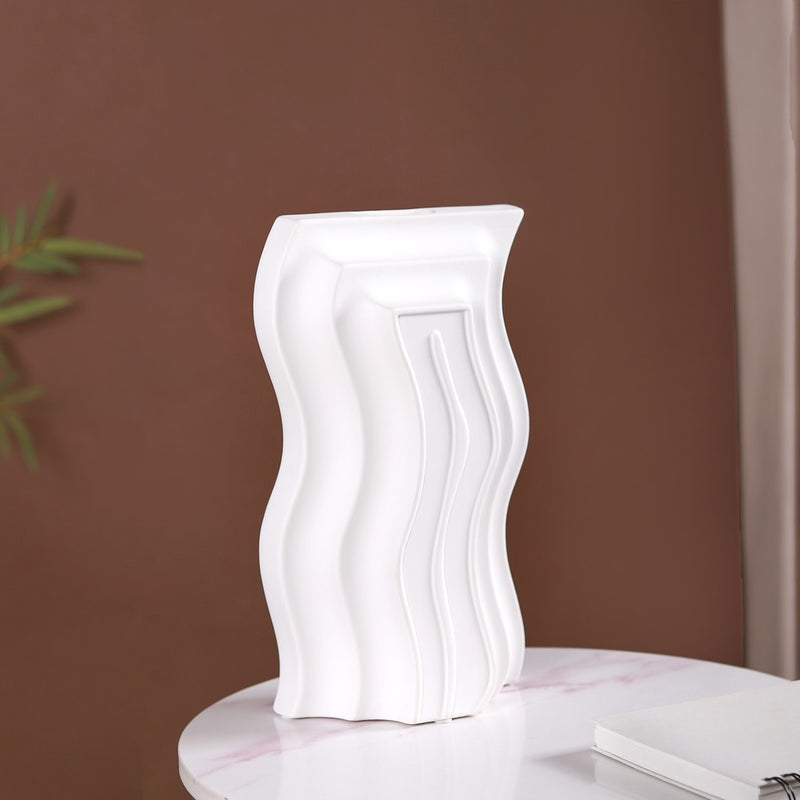Modern Architectural Decorative Vase White