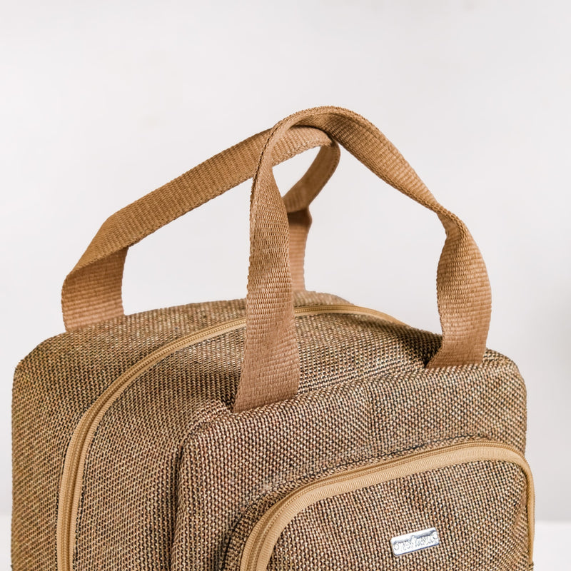 Multipurpose Thermal Insulated Jute Lunch Bag Beige