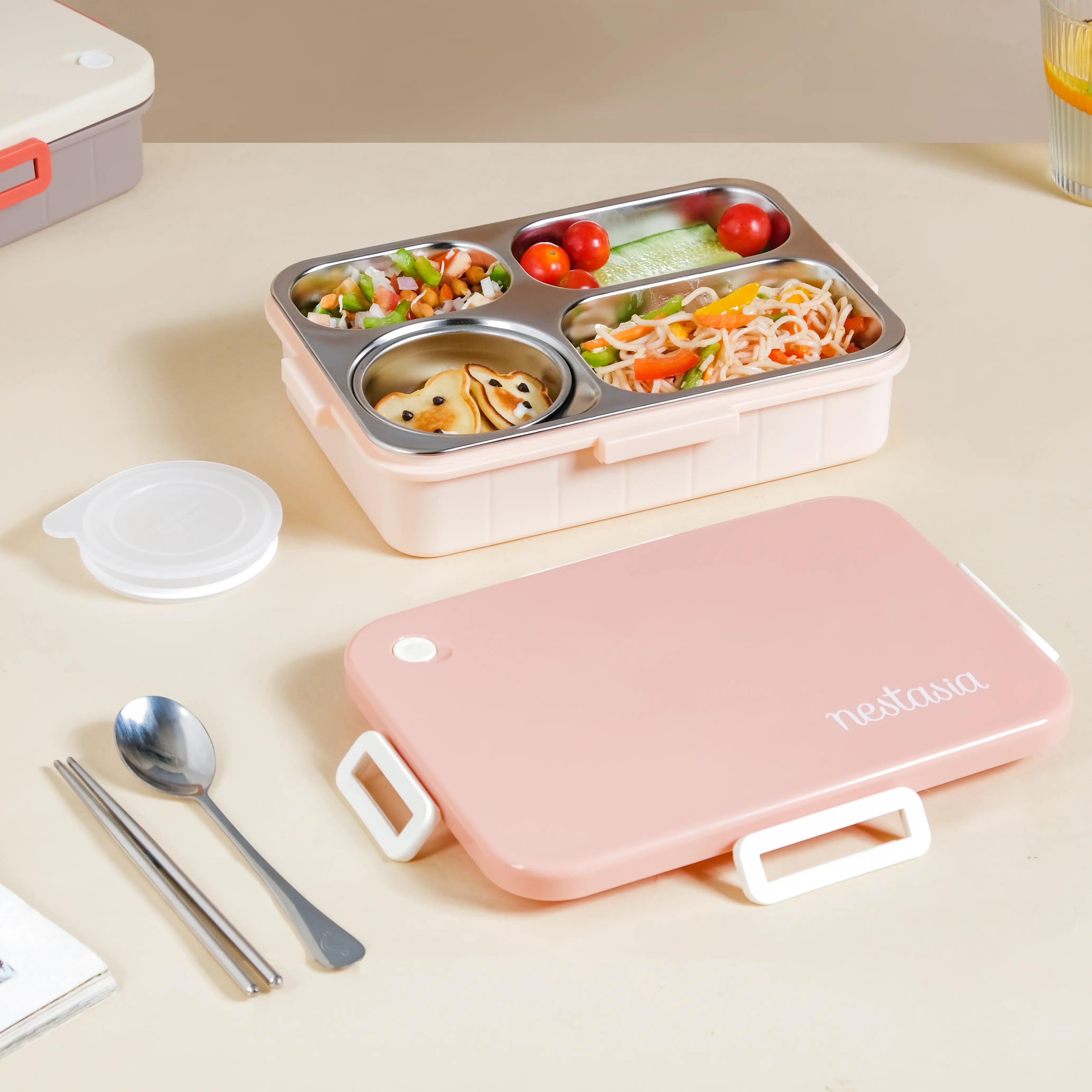 Pink lunch containers sales