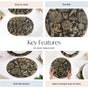 Luxe Black And Gold Placemats Set Of 6