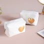 Heart Makeup Bag Set Of 2 White