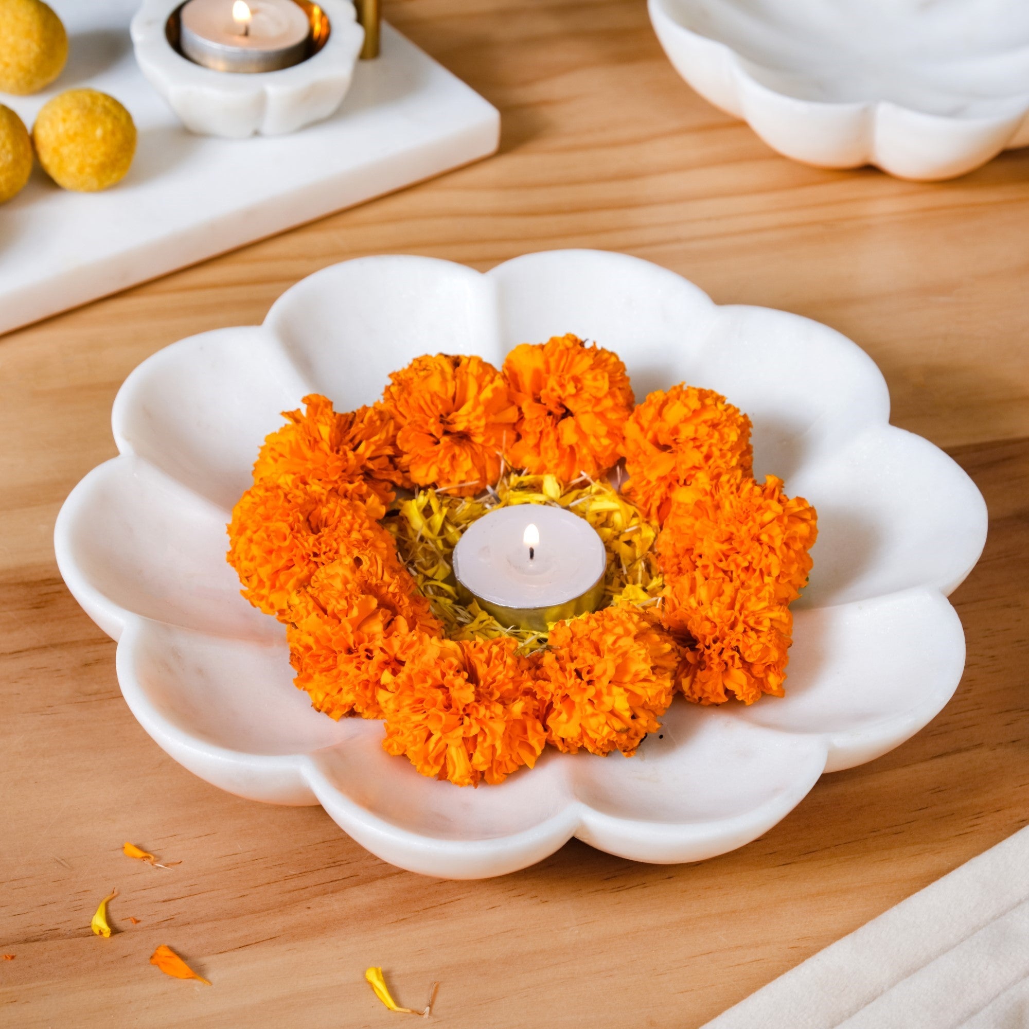 Polished Marble Serving Platter Large Inch - Main Image