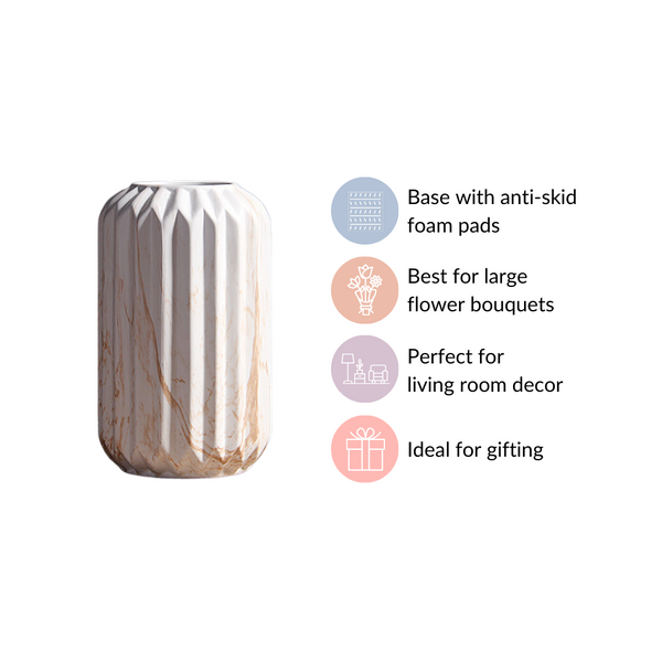 Marbled Chic Ceramic Vase