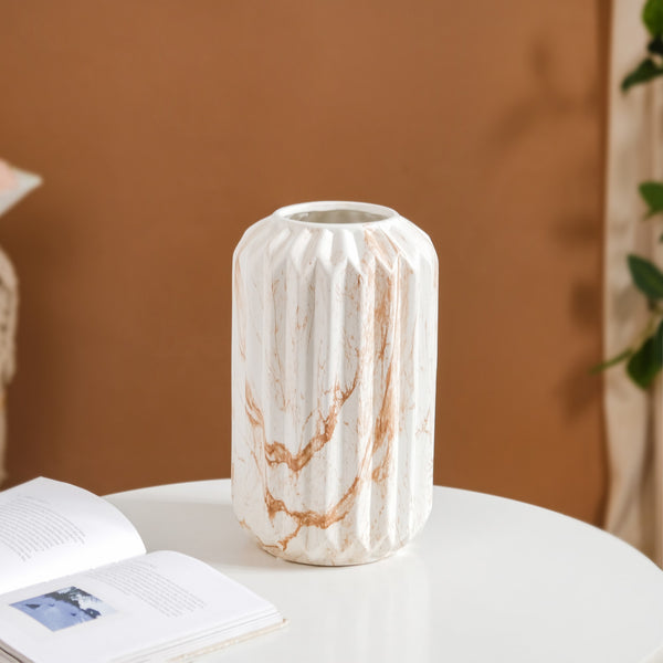 Marbled Chic Ceramic Vase