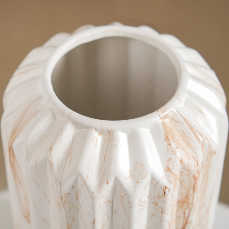 Marble Patterned Ceramic Flower Vase