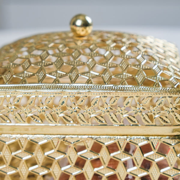 Set of 2 Vintage Jewellery Box Gold