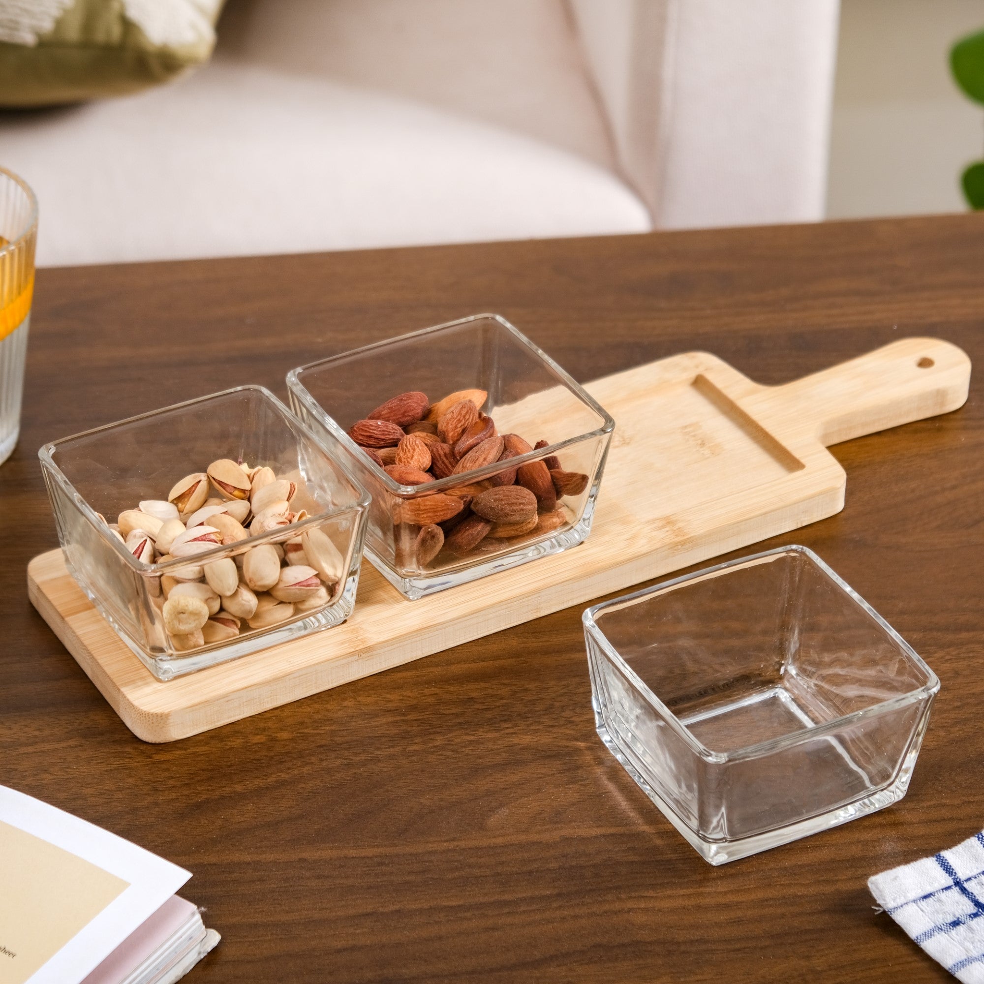 Glass Serving Bowl And Tray Set - Main Image