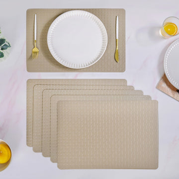 Mud Brown Weave Placemat Set Of 6