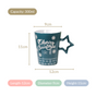 Merry Christmas Set Of 4 Cups With Star Handle Green 300ml - Coffee mugs, ceramic mug set, coffee mug set, christmas mugs