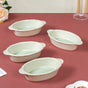 Mint Green Oval Snack Bowl With Handle Set Of 4 200ml