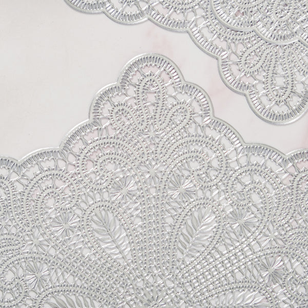 Star Shaped Cutwork Table Mat Silver Set Of 6