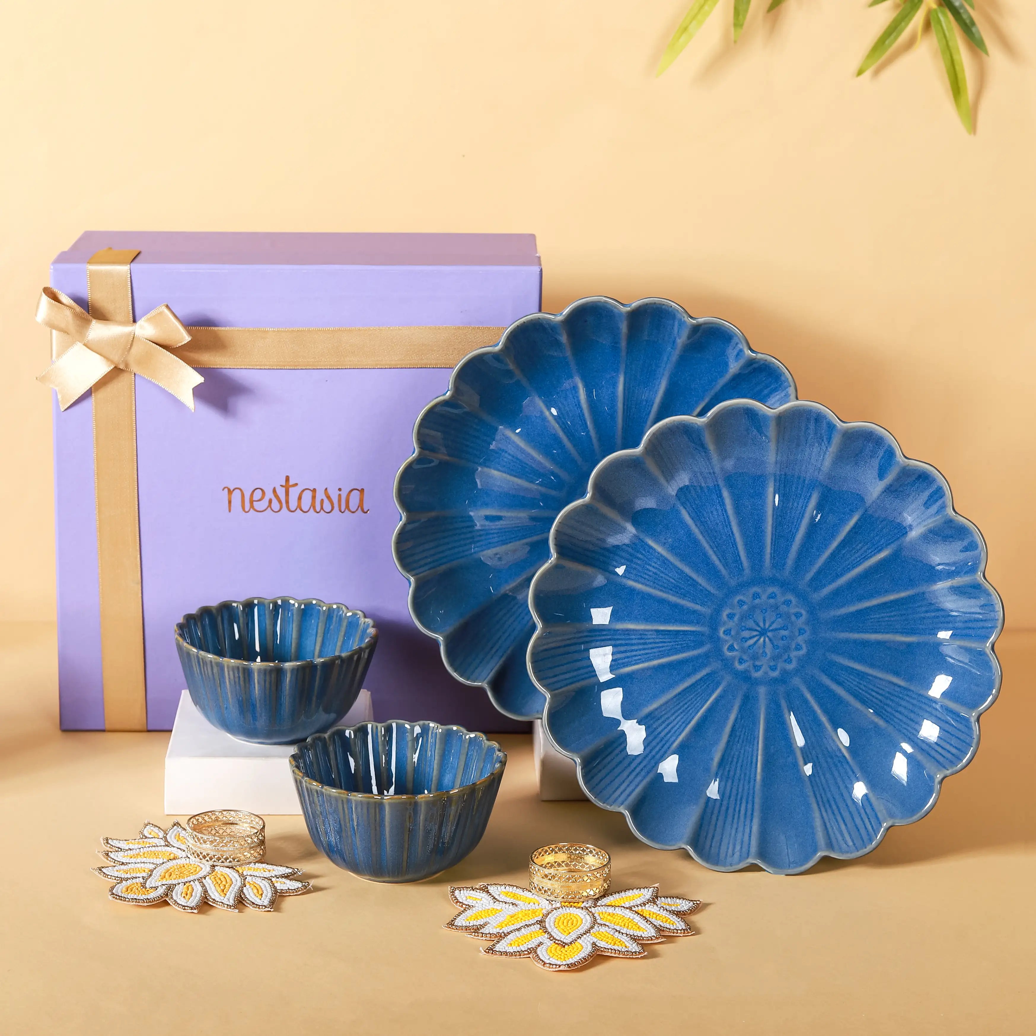 Ceramic Dining Gift Set of 7 Online Premium Gift Hamper Nestasia