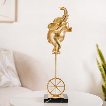 Premium Tabletop Balancing Elephant Figurine