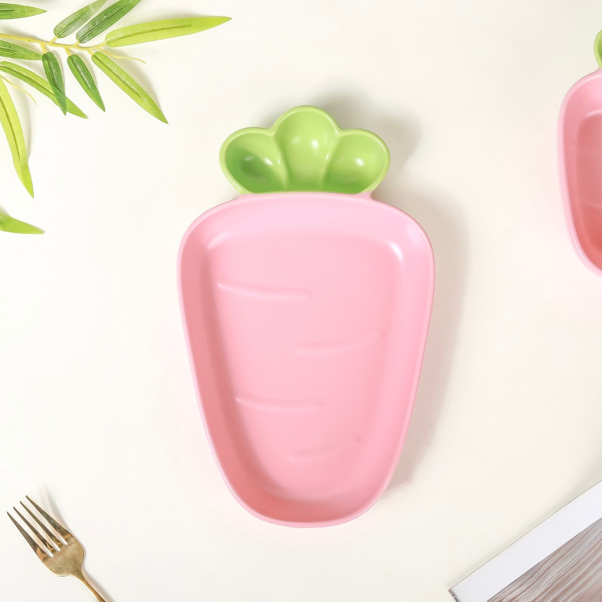 Ceramic Chip And Dip Platter Pink 550 ml