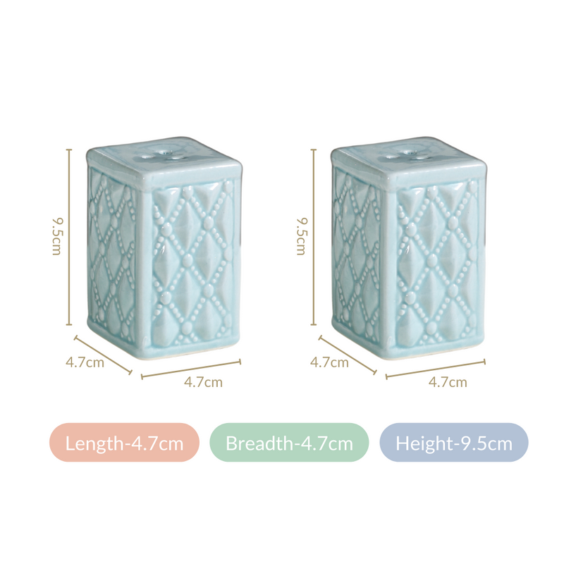 Ceramic Salt And Pepper Shaker Set Green