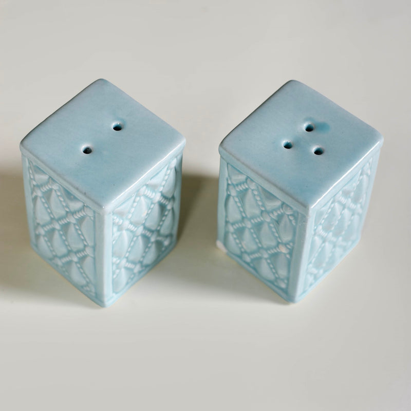 Ceramic Salt And Pepper Shaker Set Mint Green