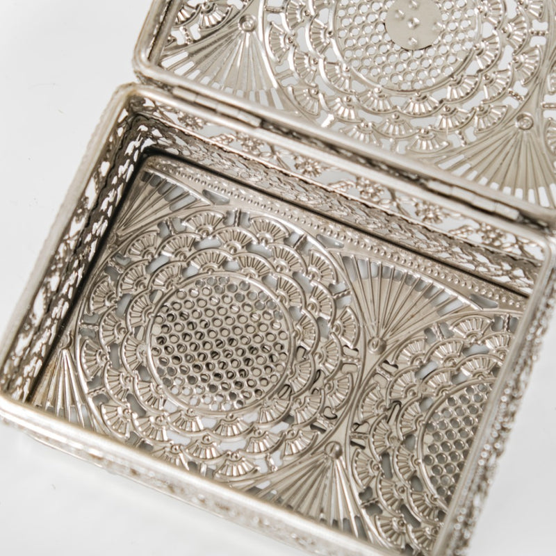 Antique Metal Gift Box Silver Set Of 2- Jewellery box, trinket box, silver box, decorative box, metal box, jewellery organiser