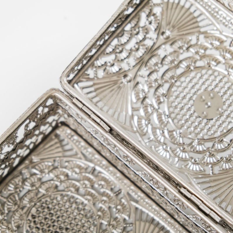 Antique Metal Gift Box Silver Set Of 2- Jewellery box, trinket box, silver box, decorative box, metal box, jewellery organiser