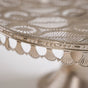 Filigree Metal Cake Stand Silver