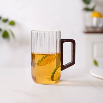 Sleek Ribbed Borosilicate Mug 500ml