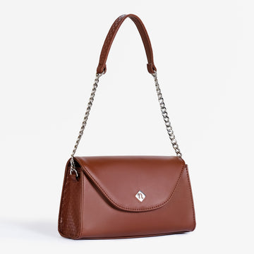 Soi Lisse Brown Shoulder Bag