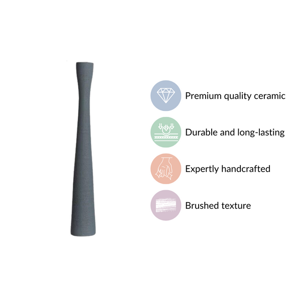 Brush Texture Ceramic Tall Thin Vase