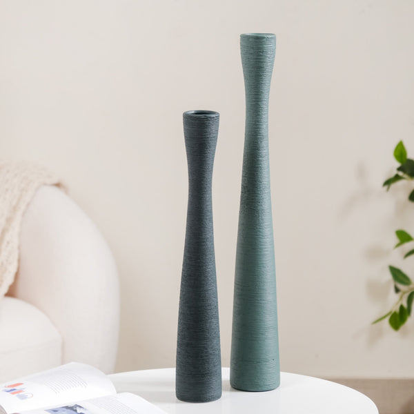 Brush Texture Ceramic Tall Thin Vase
