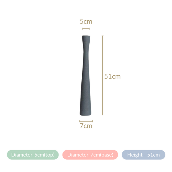 Brush Texture Ceramic Tall Thin Vase