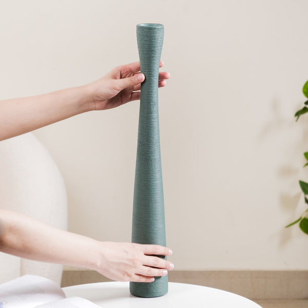 Brush Texture Ceramic Tall Thin Vase