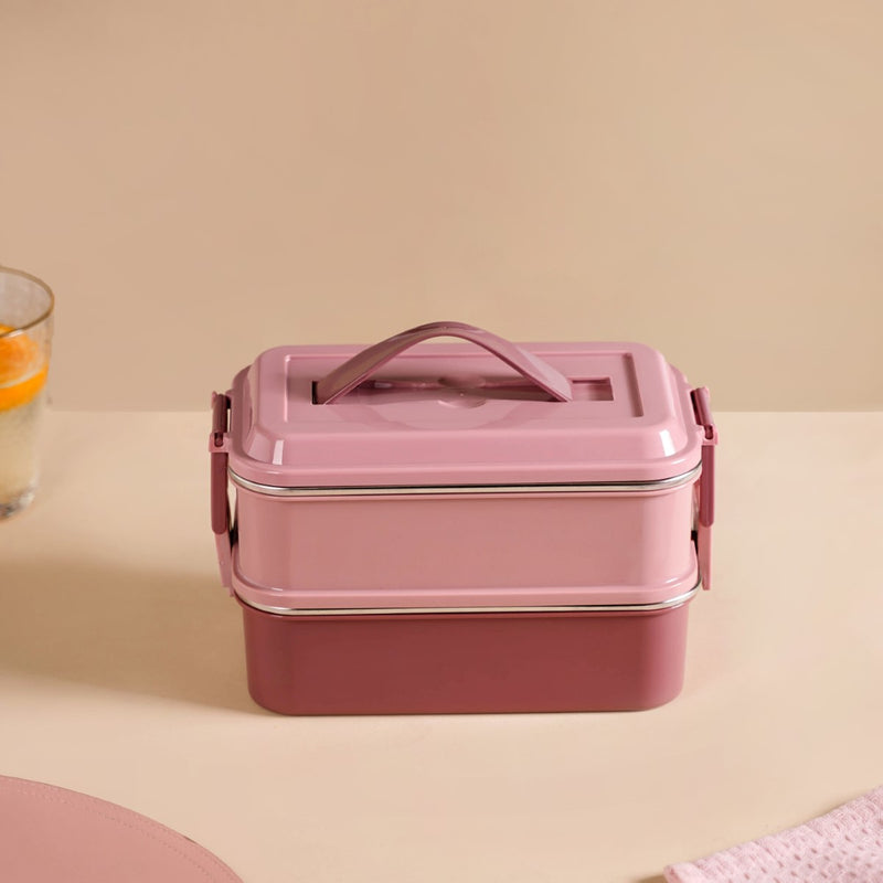 Insulated Lunch Box For Office Pink 1400ml