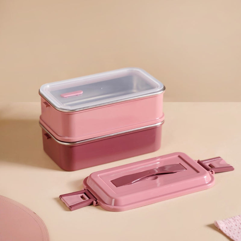 Insulated Lunch Box For Office Pink 1400ml