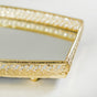 Luxury Mirror Tray Gold Set Of 3