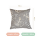 Grey Tropical Ferns Cushion Cover 15x15 Inch