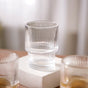 Set Of 6 Stackable Drinking Glasses Ribbed
