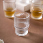 Set Of 6 Stackable Drinking Glasses Ribbed