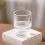 Set Of 6 Stackable Drinking Glasses Ribbed