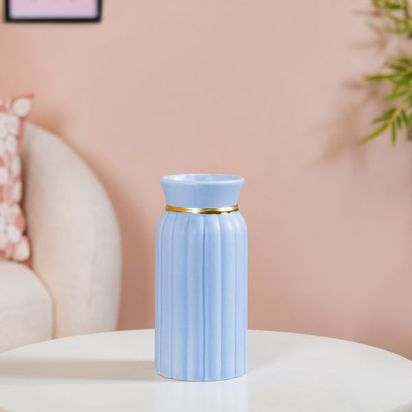 Luxurious Ceramic Vase Set Of 2 Pastel Blue