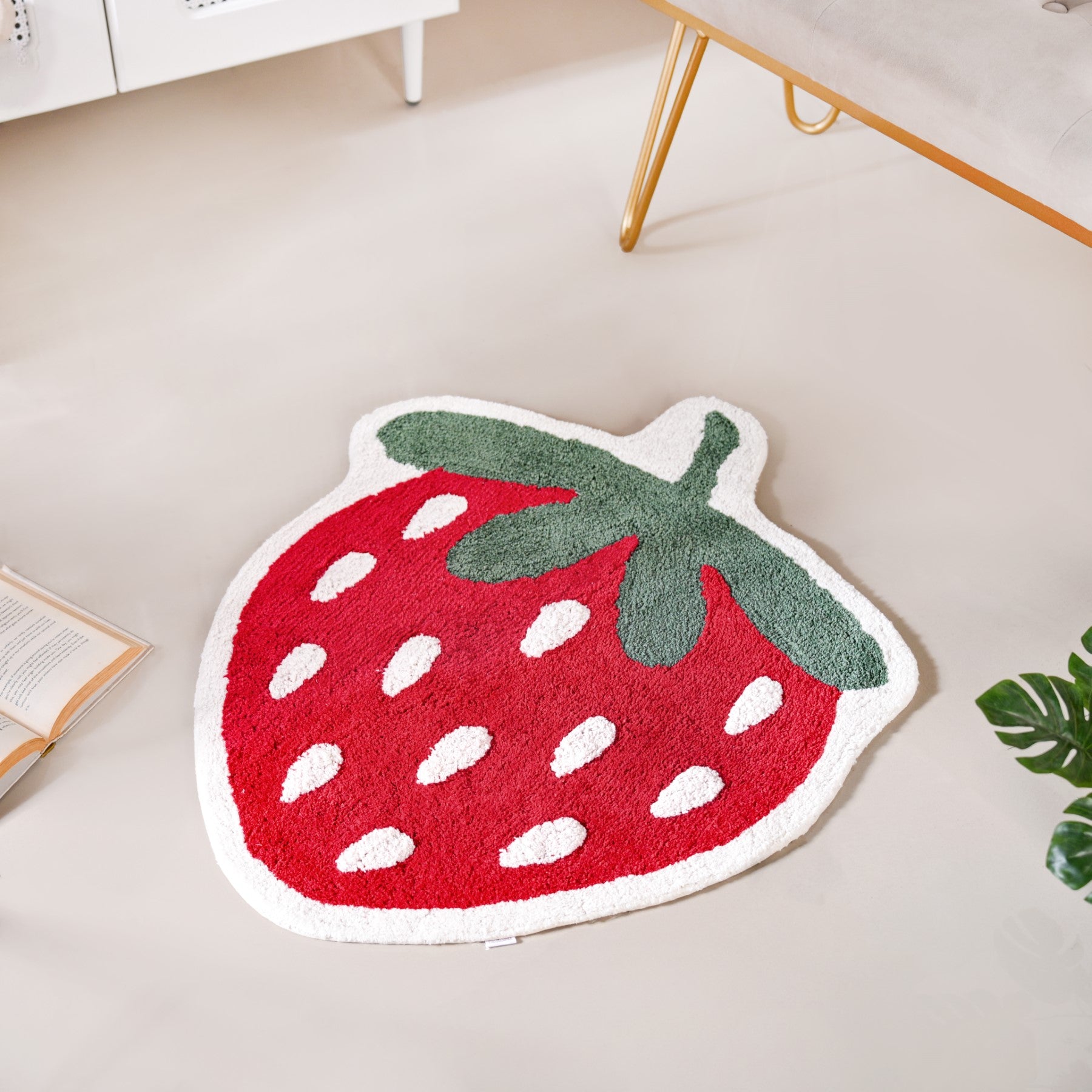 Strawberry Snuggle Childrens Room Floor Mat 74x62 Inch Online